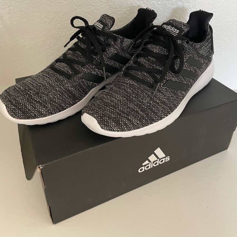 Men’s Adidas Lite Racer BYD Running Shoe Size 11 - Black and white in color